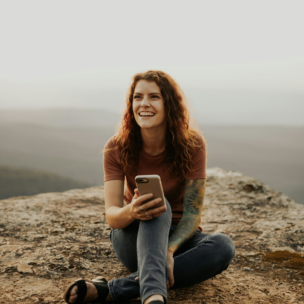 Woman with cell phone